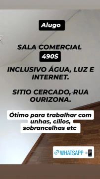Sala comercial sítio cercado 490$