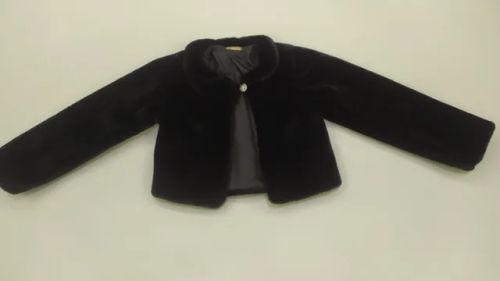 Casaco de Pelos Infantil Cropped Tamanho 12