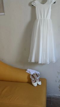 Vestido de festa infantil branco