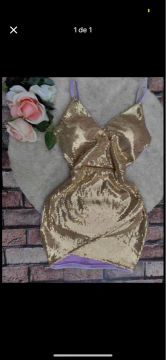 Vestido de Sequins Dourado