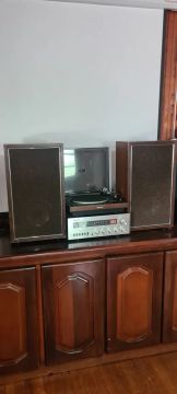 Som Vintage Completo - toca-discos, amplificador e caixas acústicas