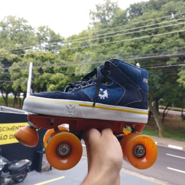 Patins Quad Rodas Radicais"azul" N35
