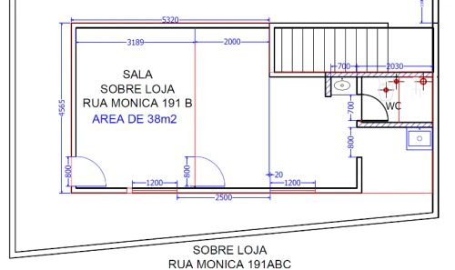 Alugo SALA de 38m² na Rua Monica Jardim Arizona