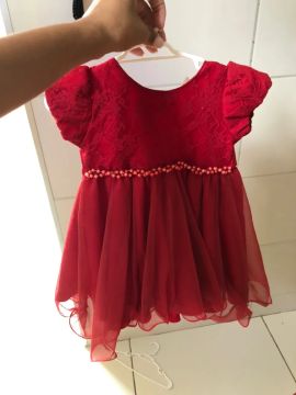 Vestido de Festa Infantil Vermelho
