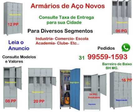 Armários Escaninho Roupiro guarda volume de Aços comercio  Escola Academia Industria