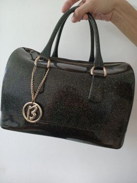 Bolsa Glitter Preta 