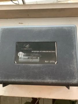 Microfone sem fio funcionando 