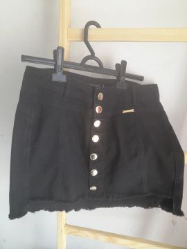 Saia Jeans Preta - Tamanho P