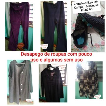 Casaco quentinho tamanho G e GG,  calças GG Veste 46/48, chuteira Nike Campo n. 39