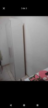 Armário de MDF branco usado 