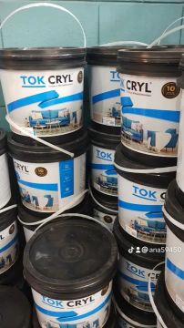 Tinta acrílica TOK CRYL -Uso interno 18 Litros