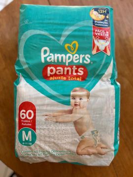 Fraldas Pampers Pants Tamanho M - 60 unidades