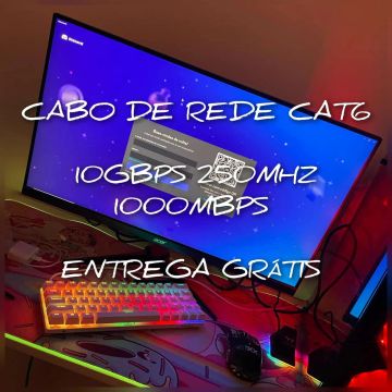 CABO DE REDE INTERNET P/ ROTEADOR, PC GAME, PS4, PS5, XBOX, TV, CAMERAS E IMPRESSORAS 