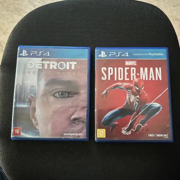 Jogos Ps4 (Spider-man e Detroit) 