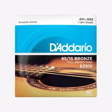 Cordas para Violão Aço D'Addário .011 EZ910 85/15 Bronze