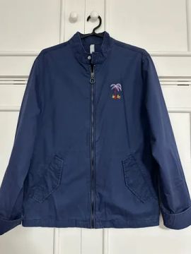 jaqueta masculina zara azul marinho com desenho tamanho M