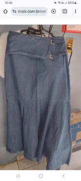 Saia Jeans Azul - Tamanho M