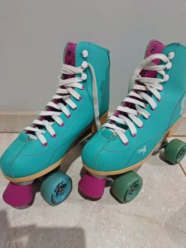 Patins Quad Roller em couro, número 38