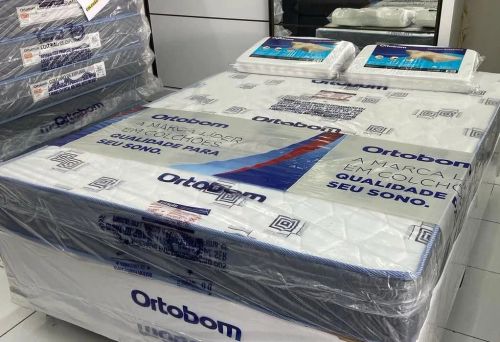 Cama Box Casal D33 Ortobom todo de espuma 