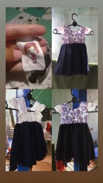 Vestido de renda para menina