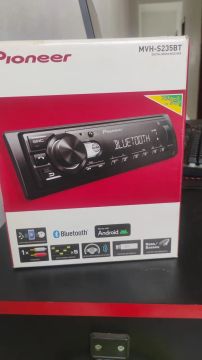  Pioneer MVH-S235BT Bluetooth Android pega longa distancia red LINE 