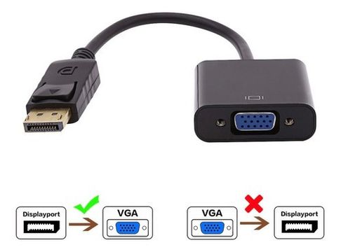 Adaptador DisplayPort para VGA LE-4117