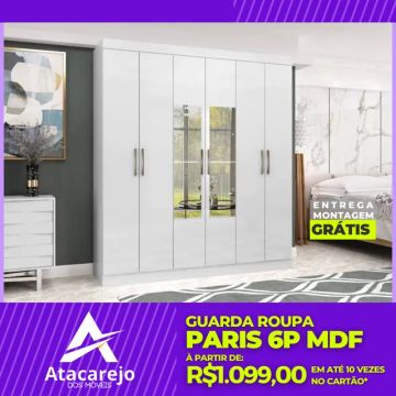 Guarda Roupa Casal Entrega e Montagem Gratis 