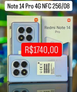 Celular Redmi Note 14 Pro 4G NFC 256Gb 08Gb Ram Lacrado Global Entrega Grátis 