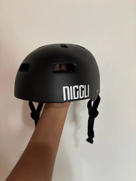 CAPACETE NIGGLI Tamanho M PRETO FITA PRETA PRO FOSCO