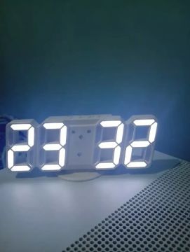 Relógio Digital 3D LED De Parede, Mesa Design Moderno Luz Noturna Decoração, Mesa De Deskt
