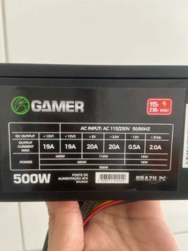 Fonte Gamer 500 W - Brazil PC