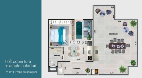 Loft com 1 dormitório à venda, 74 m² por R$ 741.000,00 - Praia Grande - Ubatuba/SP