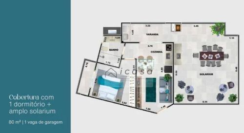 Cobertura com 1 dormitório à venda, 80 m² por R$ 800.000,00 - Praia Grande - Ubatuba/SP