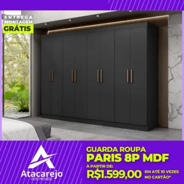 Guarda Roupa MDF Casal Entrega e Montagem Grátis 