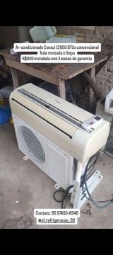 ar-condicionado Consul 12000 BTUs convencional 900$ instalada com 3 meses de garantia 