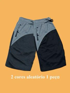 Shorts Masculino Cinza e Preto - 2 Cores Aleatórias