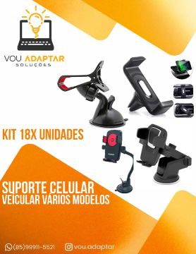 Suporte para celular veicular carro e moto modelos variados  (leia)