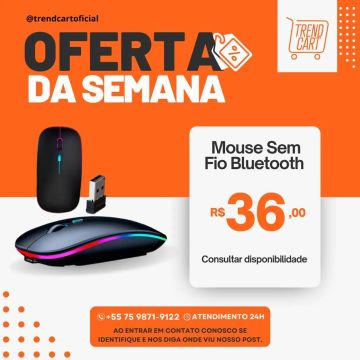 Mouse Sem Fio - Bluetooth 