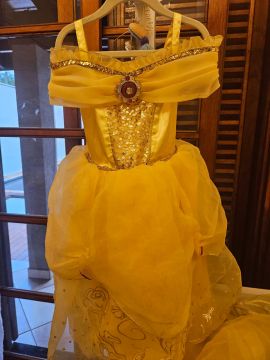 Vestido de Princesa Bela - Infantil