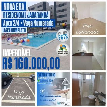NOVA ERA - Apto 2/4 + Vaga Numerada + Lazer Completo - Simule já seu FINANCIAMENTO CAIXA!!