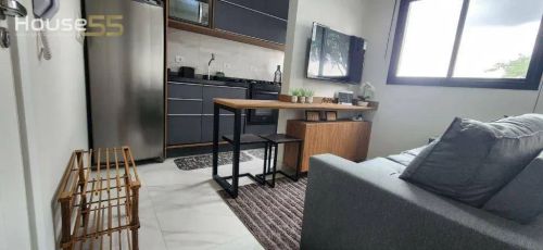 Apartamento com 1 dormitório para alugar, 34 m² por R$ 2.290,00/mês - Capão Raso - Curitib