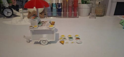 PARA SYLVANIAN FAMILIES CARRINHO DE FAST FOOD FEITO NA IMPRESSORA 3 D  23 pCS