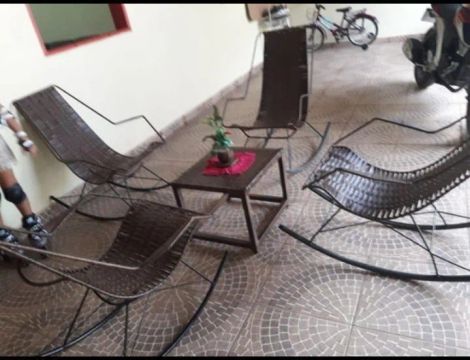 Cadeiras de balanço fibra sintética 