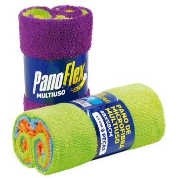 50 Kits Com 3 Panos de Microfibra Multiuso