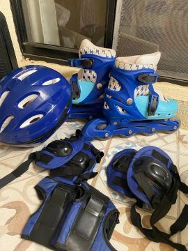 kit patins bel sports azul
