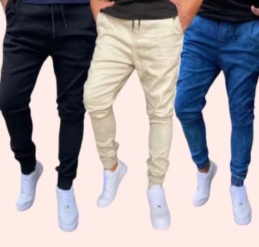 Calças Jogger - 3 cores - Tamanhos P, M, G e GG