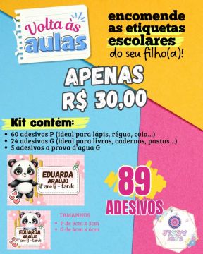 Etiquetas Escolares