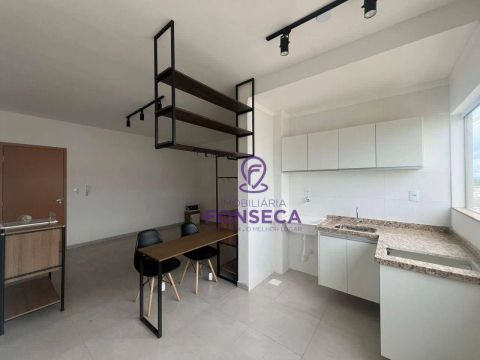 Kitnet com 1 dormitório para alugar, 29 m² por R$ 992,50/mês - Parque Real - Pouso Alegre/