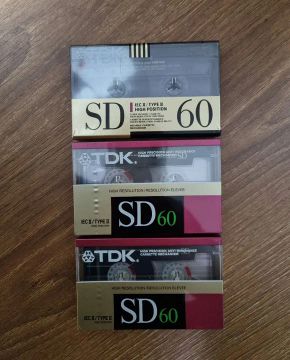 Fita k7 cassete TDK SD 60 lote c/3. 