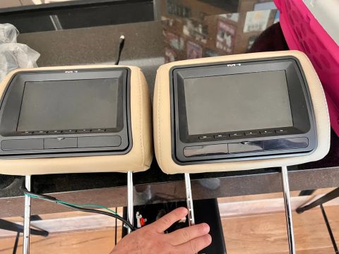 2 Telas DVD Player Portátil para Carro